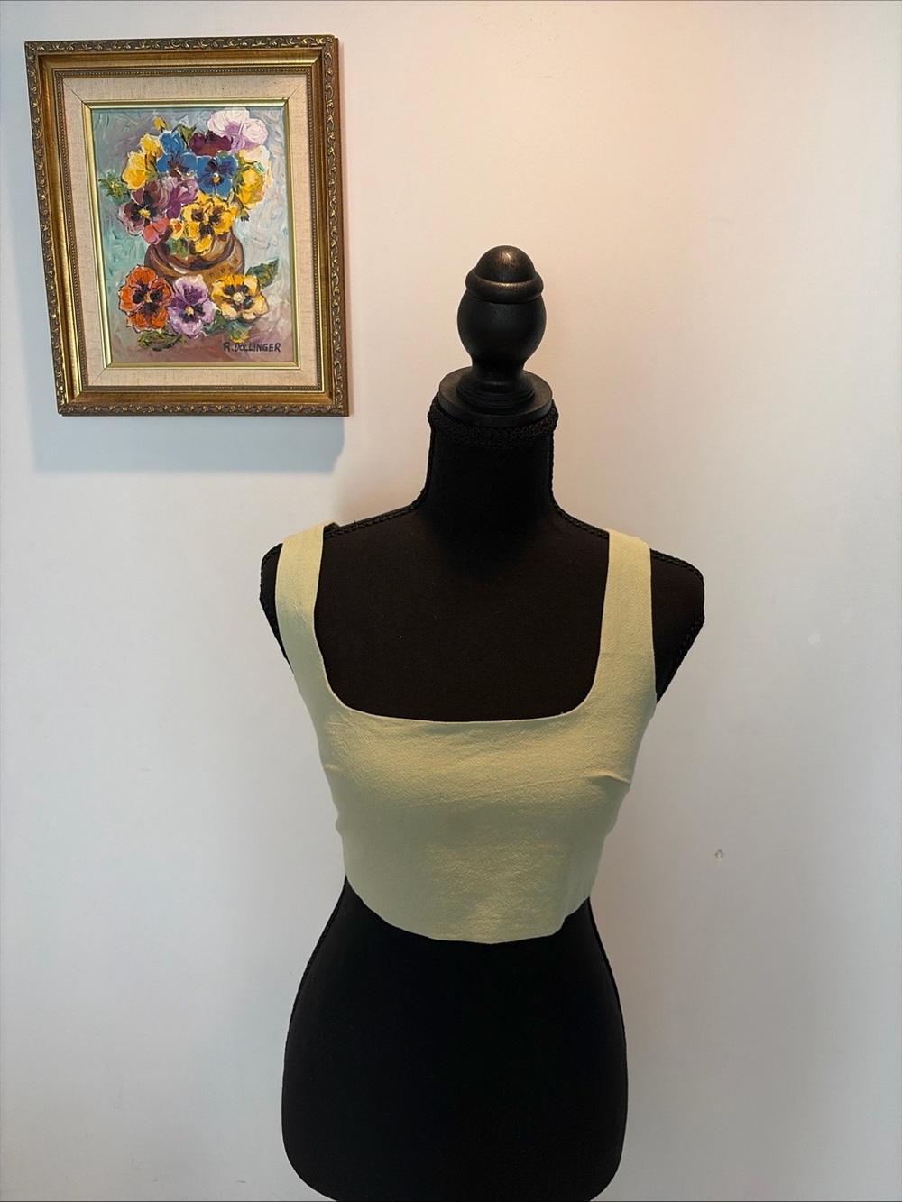 4th And Reckless Tie Back Crop Top Light Green Summer Spring Sage